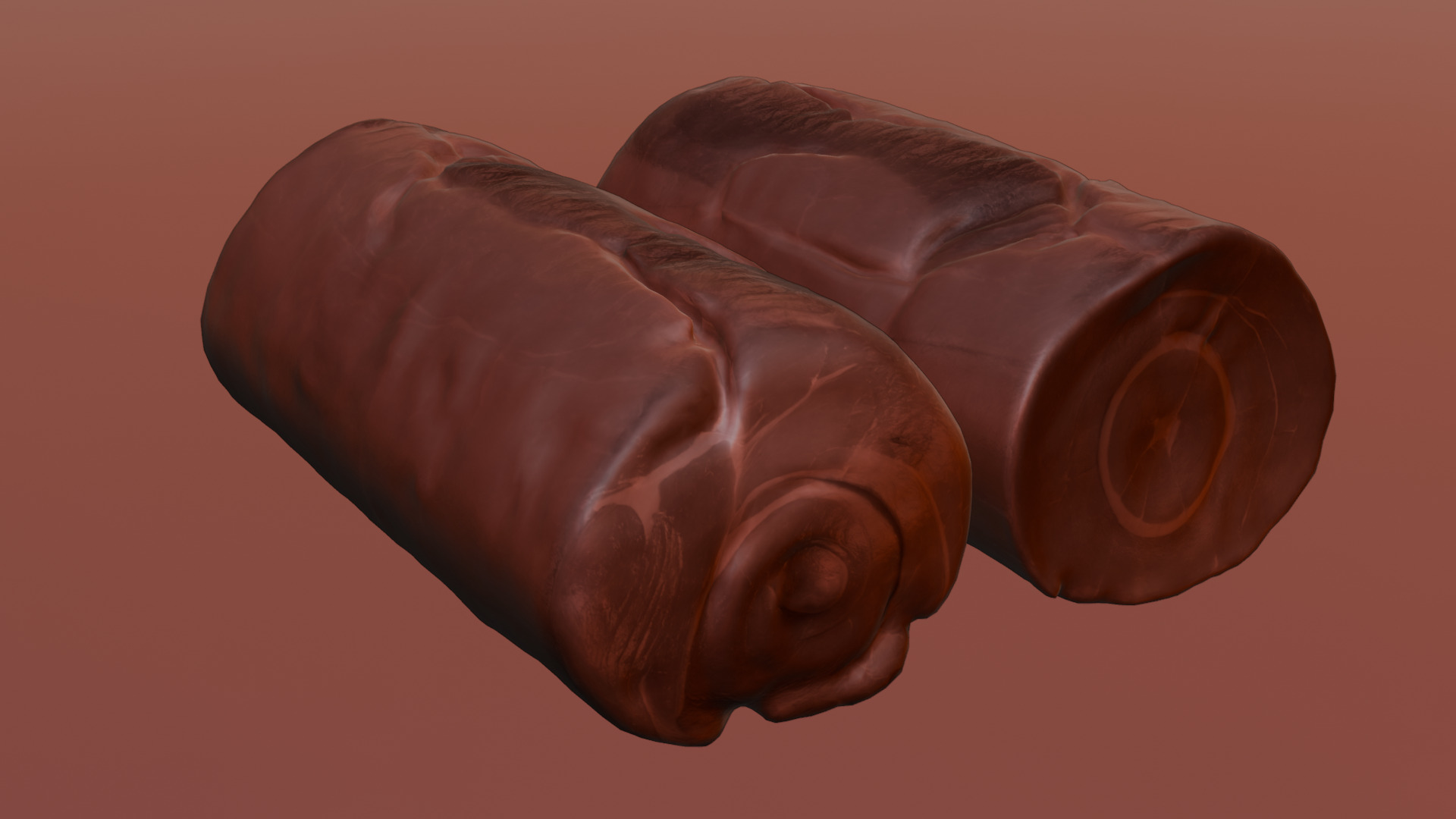 Smoked Ham Roll Meat Low-poly 3D model_47