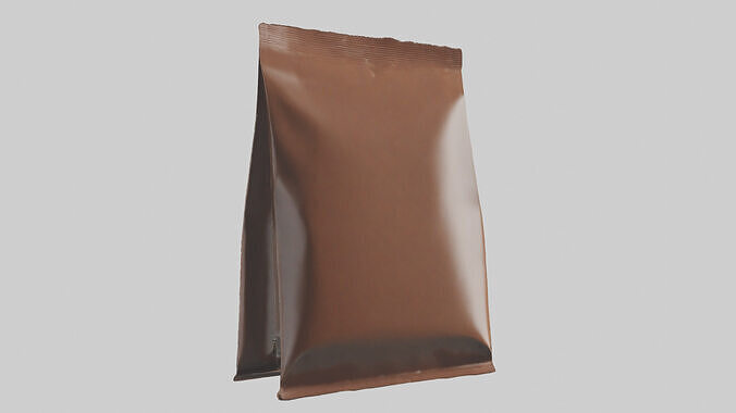 Instant Coffee Pack model Low-poly 3D model