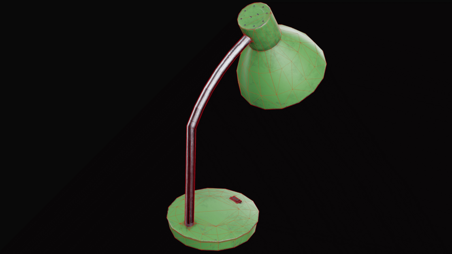 Retro Desk Lamp - Eastern European style Game Ready  Free low-poly 3D model_5
