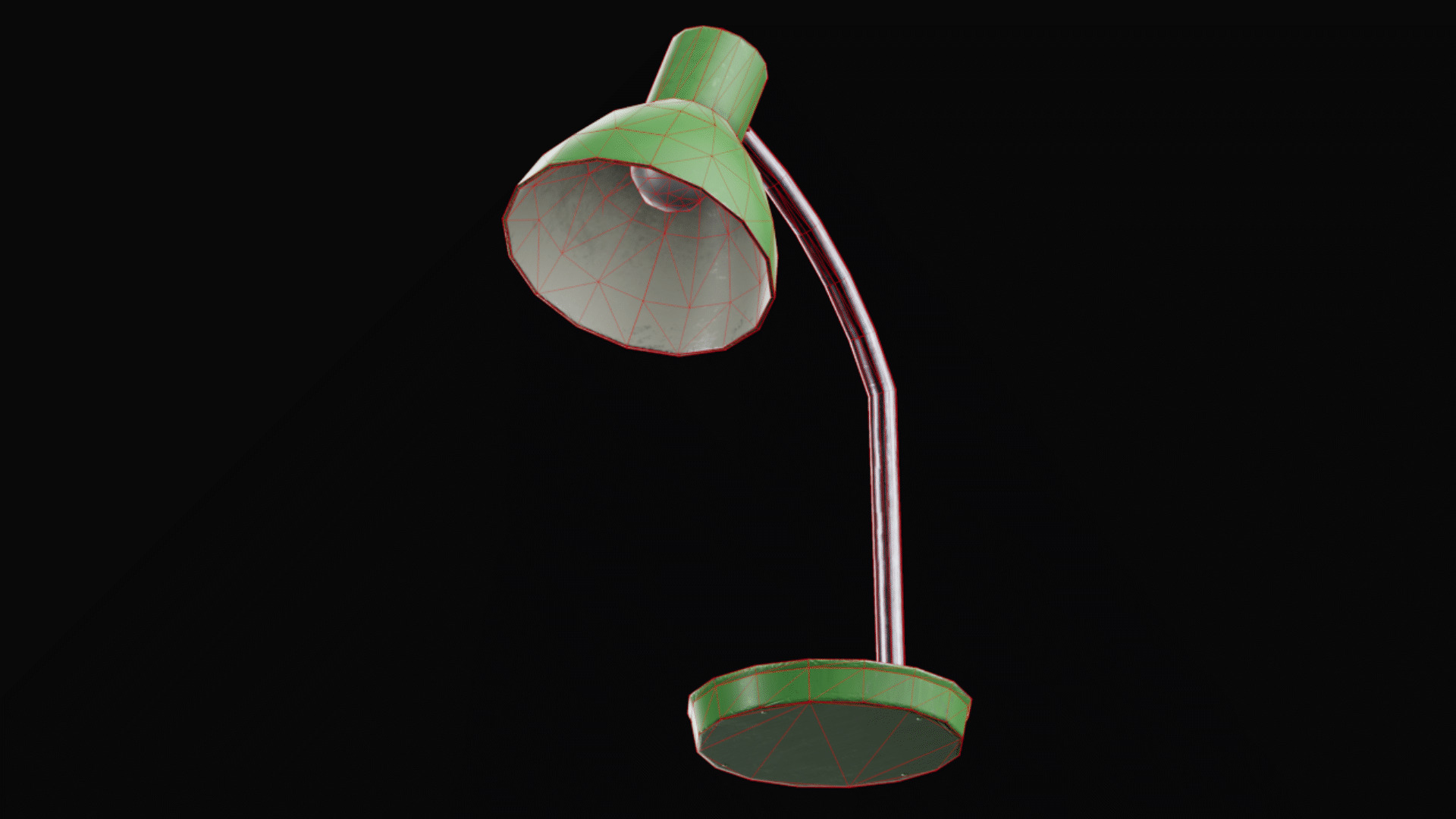 Retro Desk Lamp - Eastern European style Game Ready  Free low-poly 3D model_4