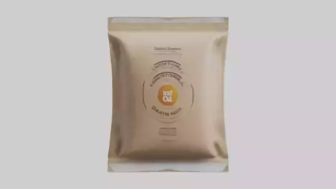 Instant Oatmeal Pack model Low-poly 3D model