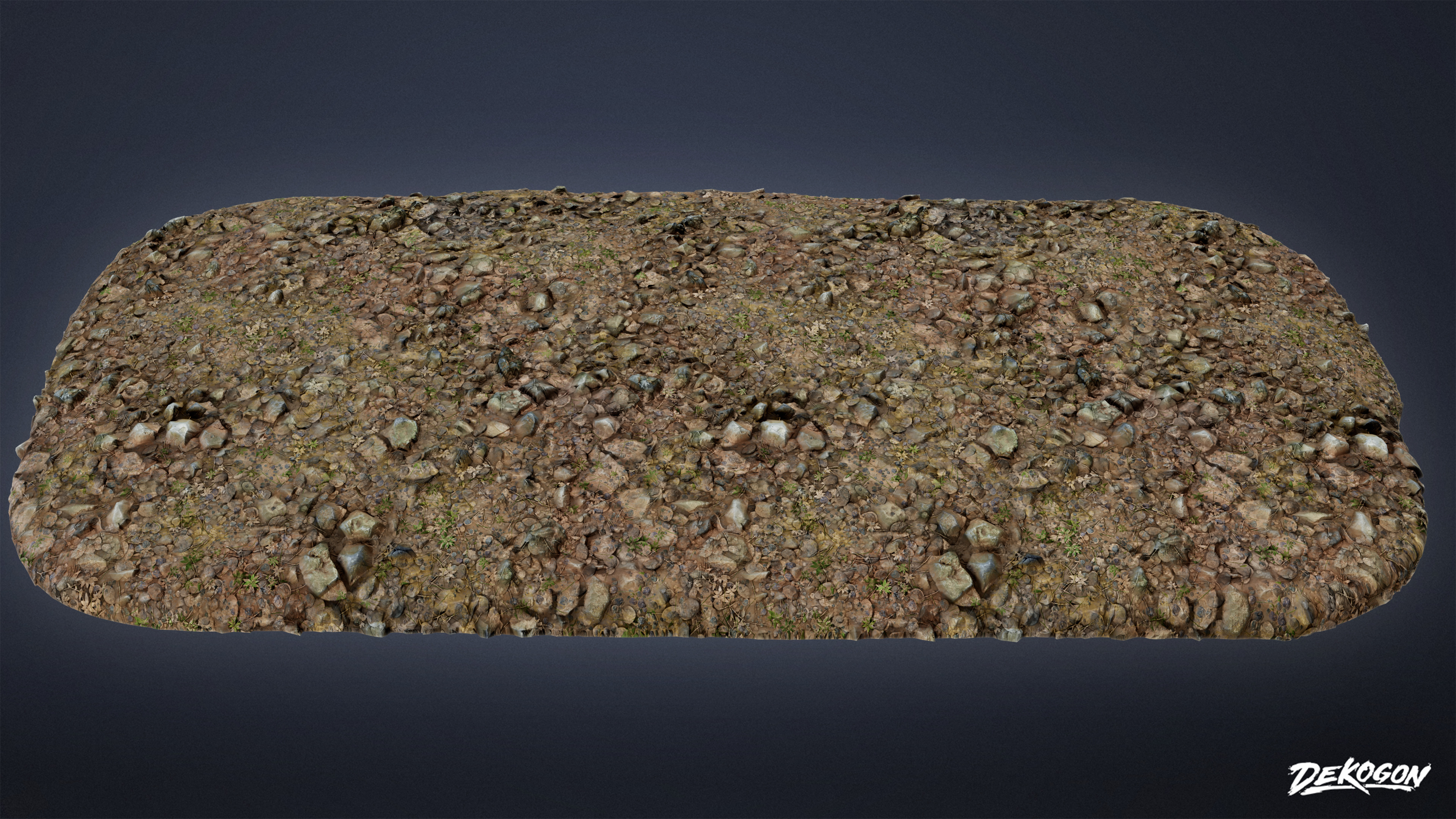 FOLIAGE - Rock Ground Mound 01 - LOW POLY Low-poly 3D model_3