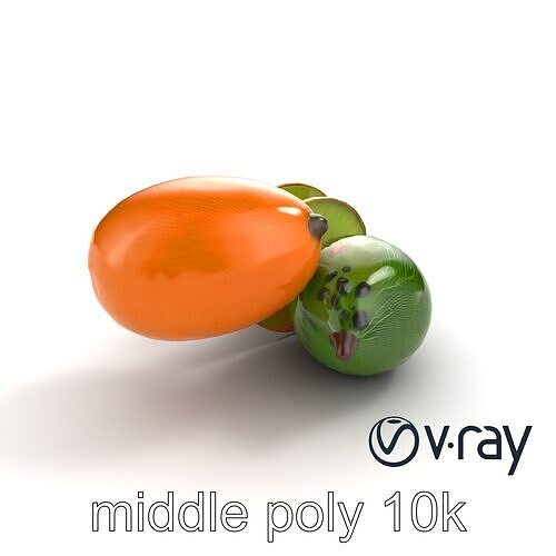 Kiwi Fruit High-Detail 3D Model Pack Low-poly 3D model 5