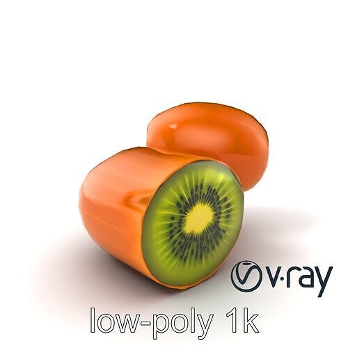 Kiwi Fruit High-Detail 3D Model Pack Low-poly 3D model 3