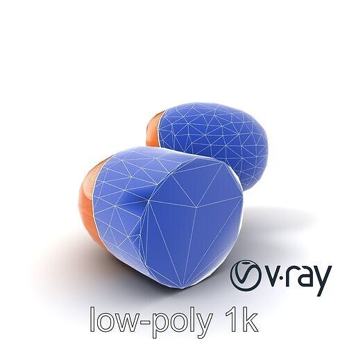 Kiwi Fruit High-Detail 3D Model Pack Low-poly 3D model 6