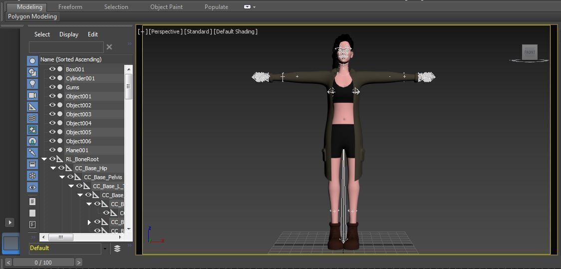 Character Rana rigged  lowpolys  Low-poly 3D model_13