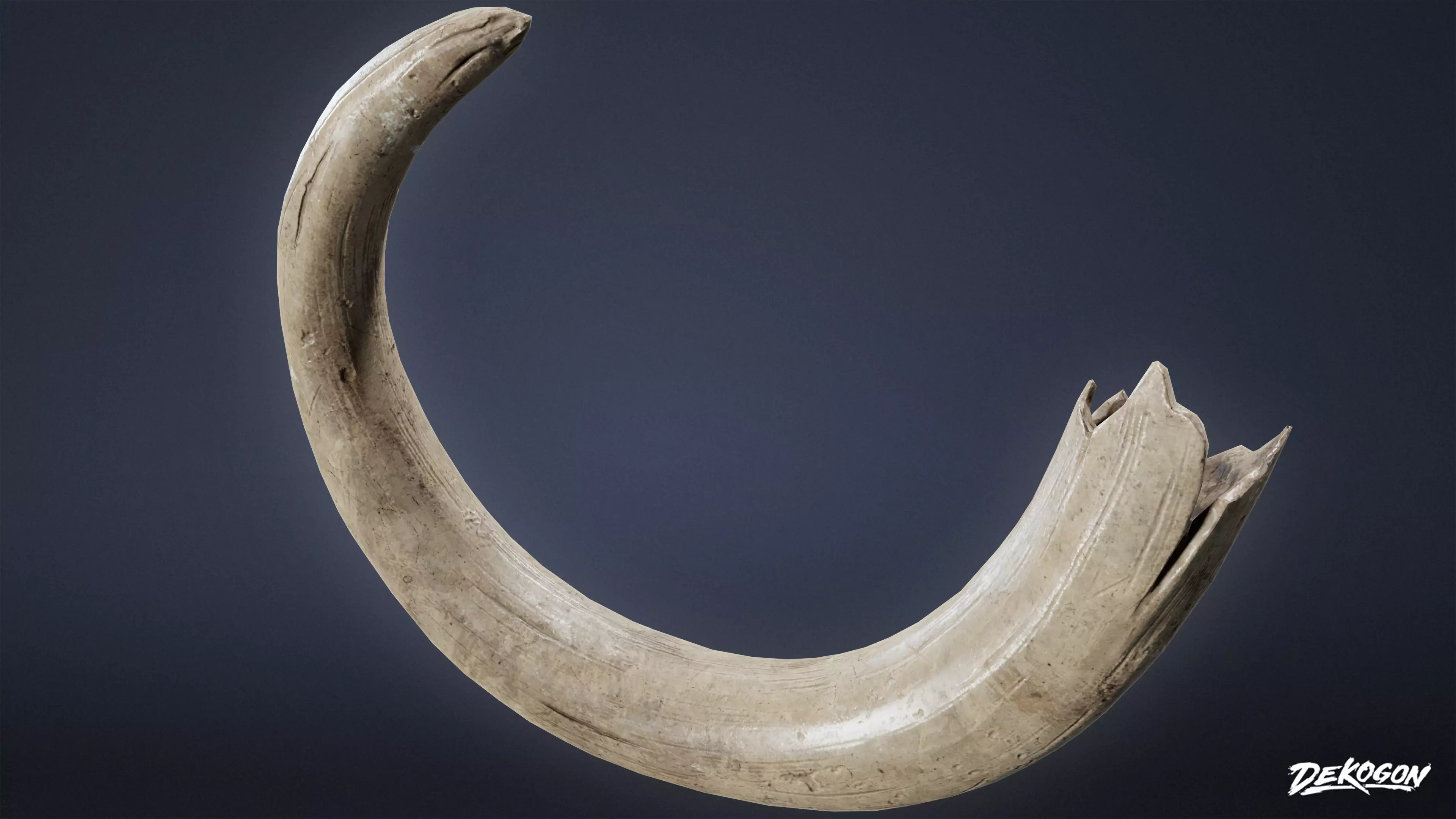 BONES - Tusk 02 - LOW POLY AND NANITE Low-poly 3D model_0