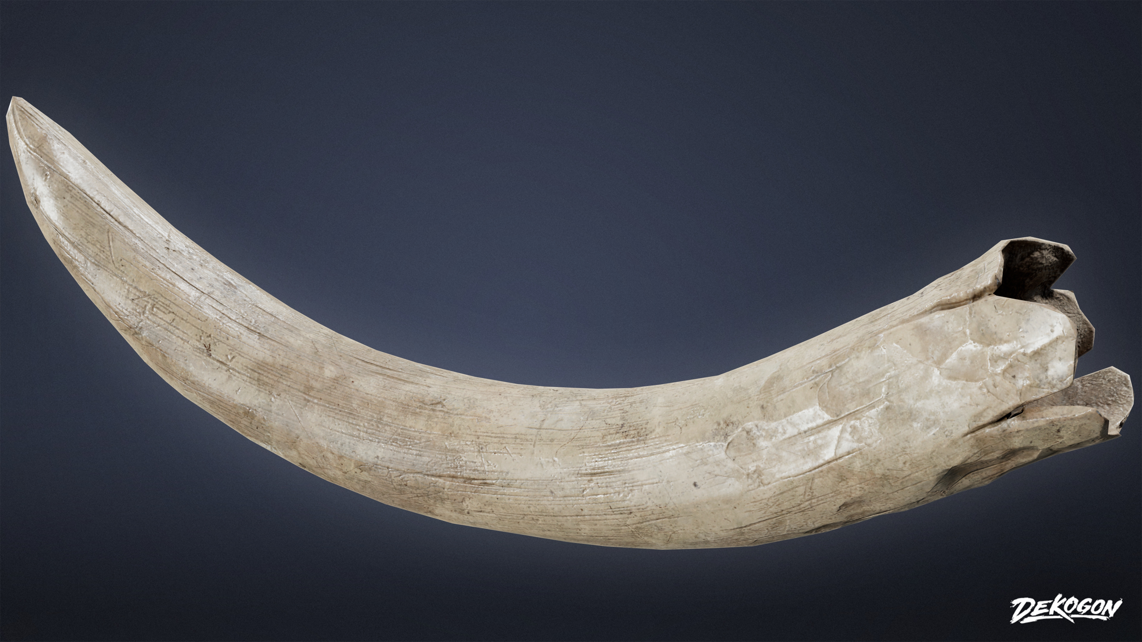 BONES - Tusk 02 - LOW POLY AND NANITE Low-poly 3D model_1