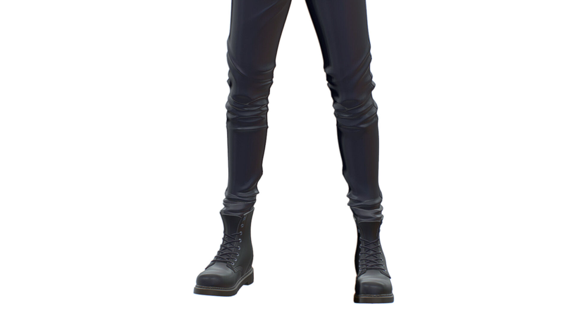 Man Rocker Rockstar Student Casual Male Leather Jacket 3D model_11