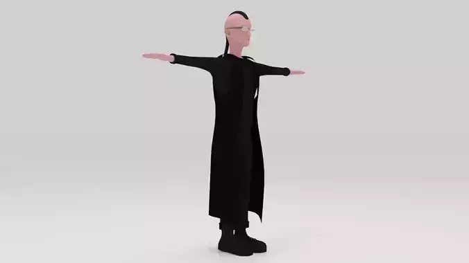 Character Ghost man rigged  lowpolys 