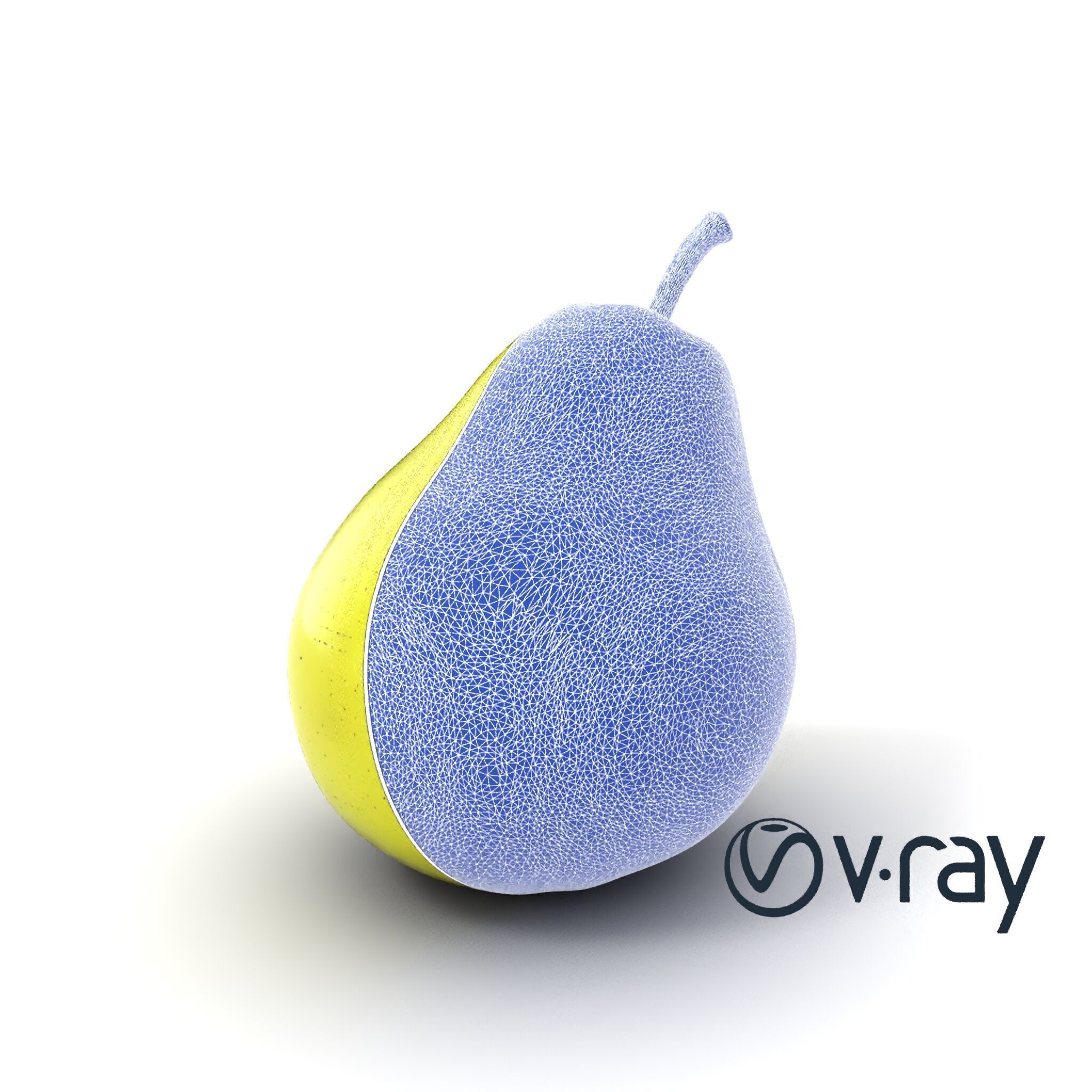 Green Pear Smooth Surface model pack Low-poly 3D model_9