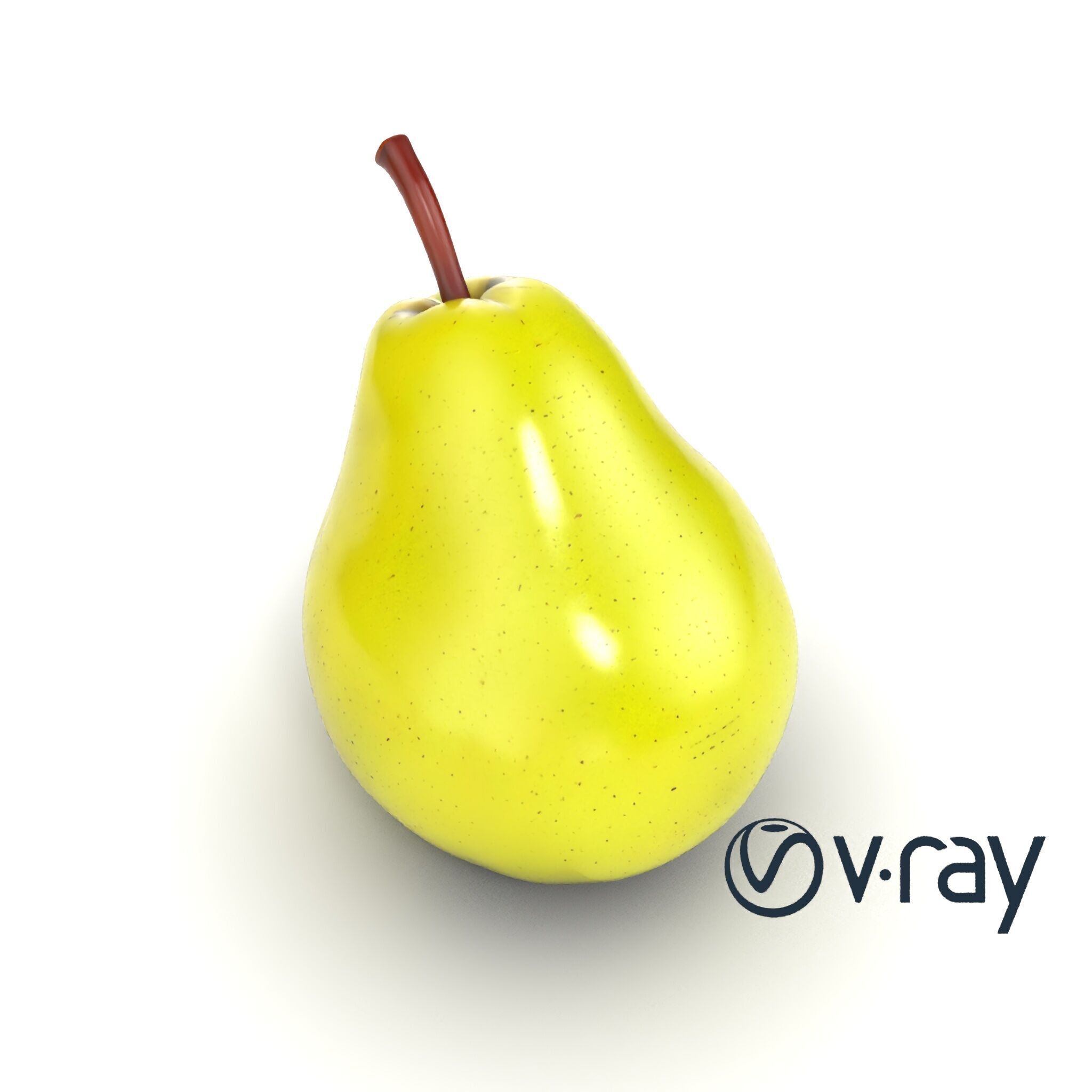 Green Pear Smooth Surface model pack Low-poly 3D model_27