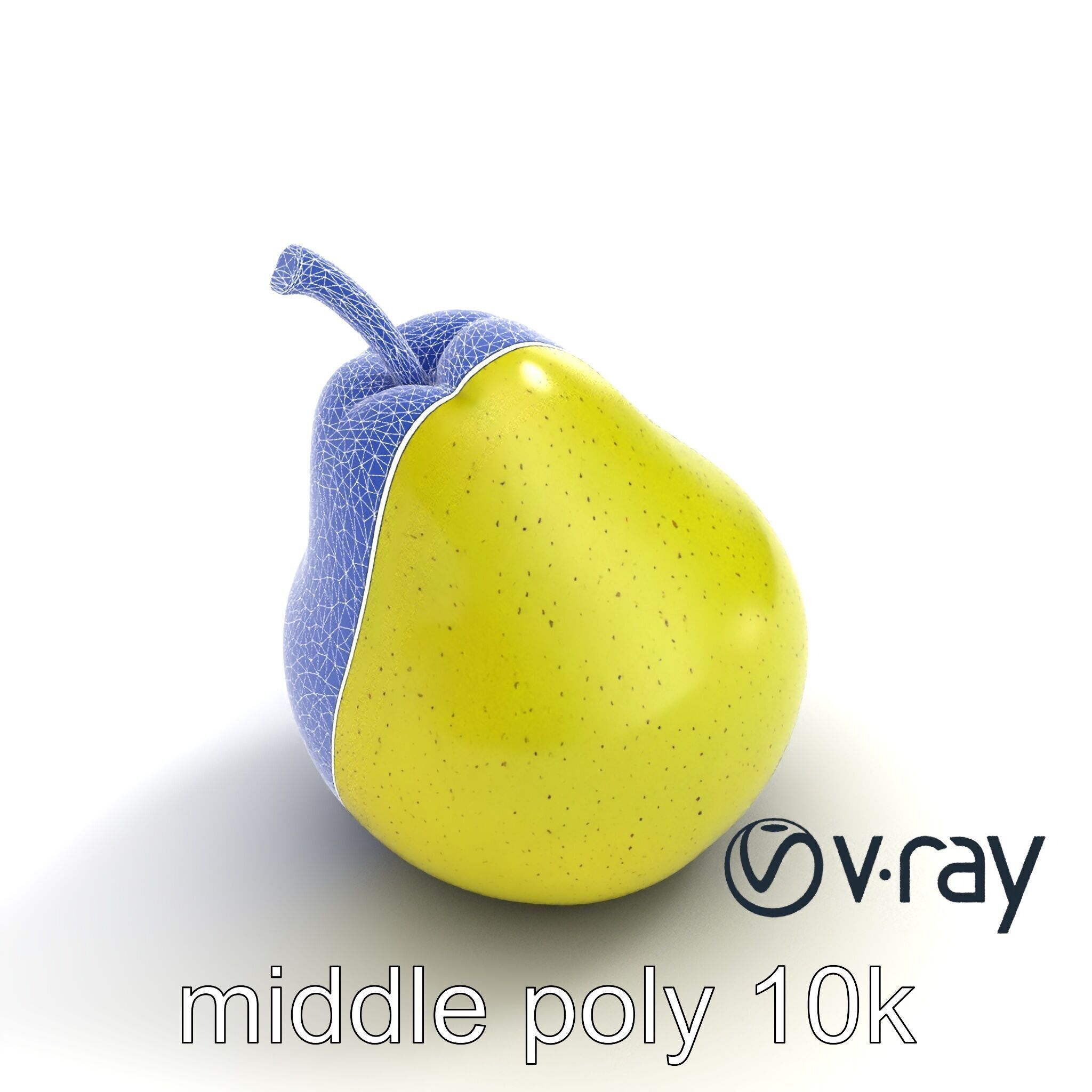 Green Pear Smooth Surface model pack Low-poly 3D model_24