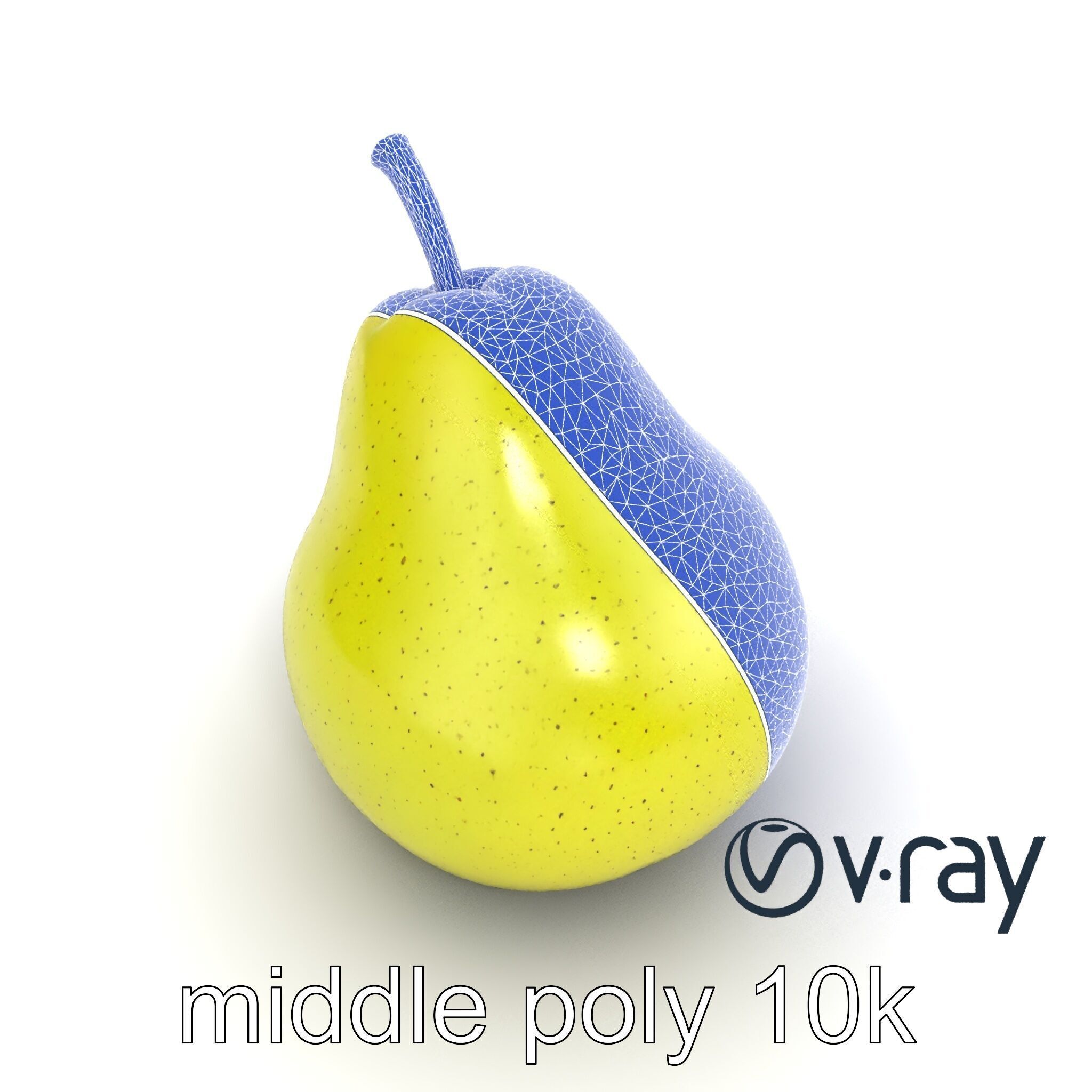 Green Pear Smooth Surface model pack Low-poly 3D model_16