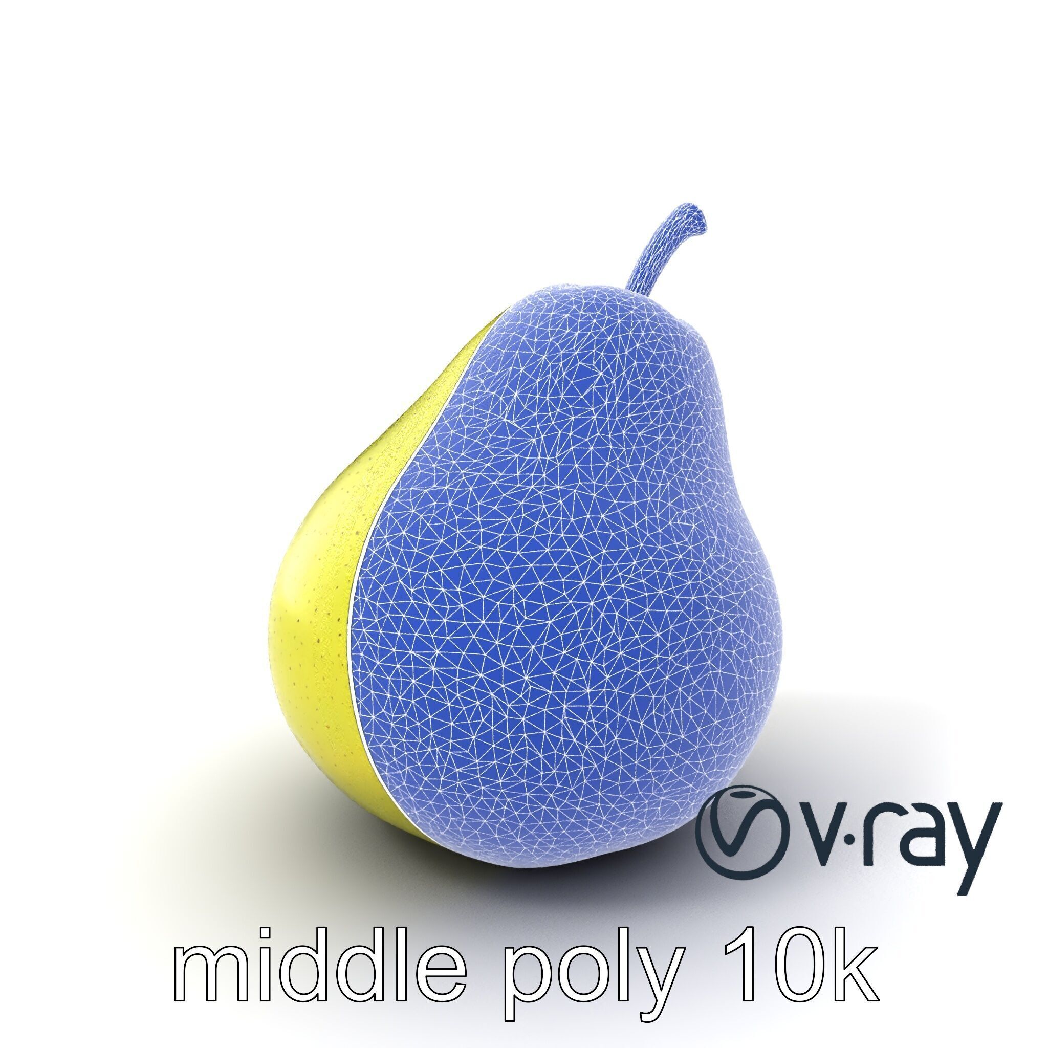 Green Pear Smooth Surface model pack Low-poly 3D model_21