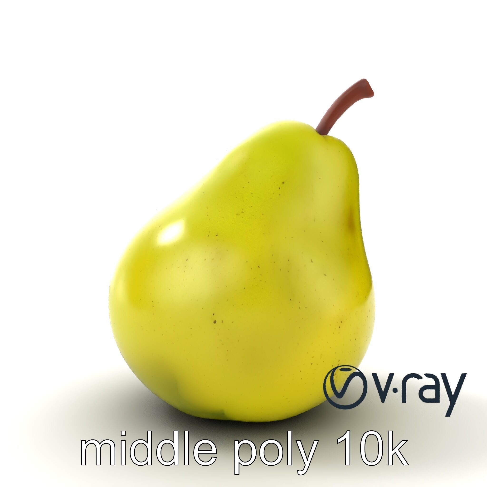 Green Pear Smooth Surface model pack Low-poly 3D model_10