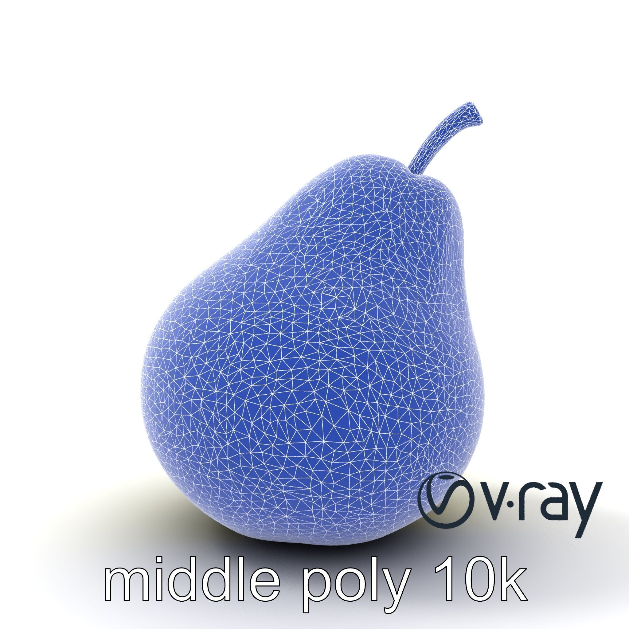 Green Pear Smooth Surface model pack Low-poly 3D model_28