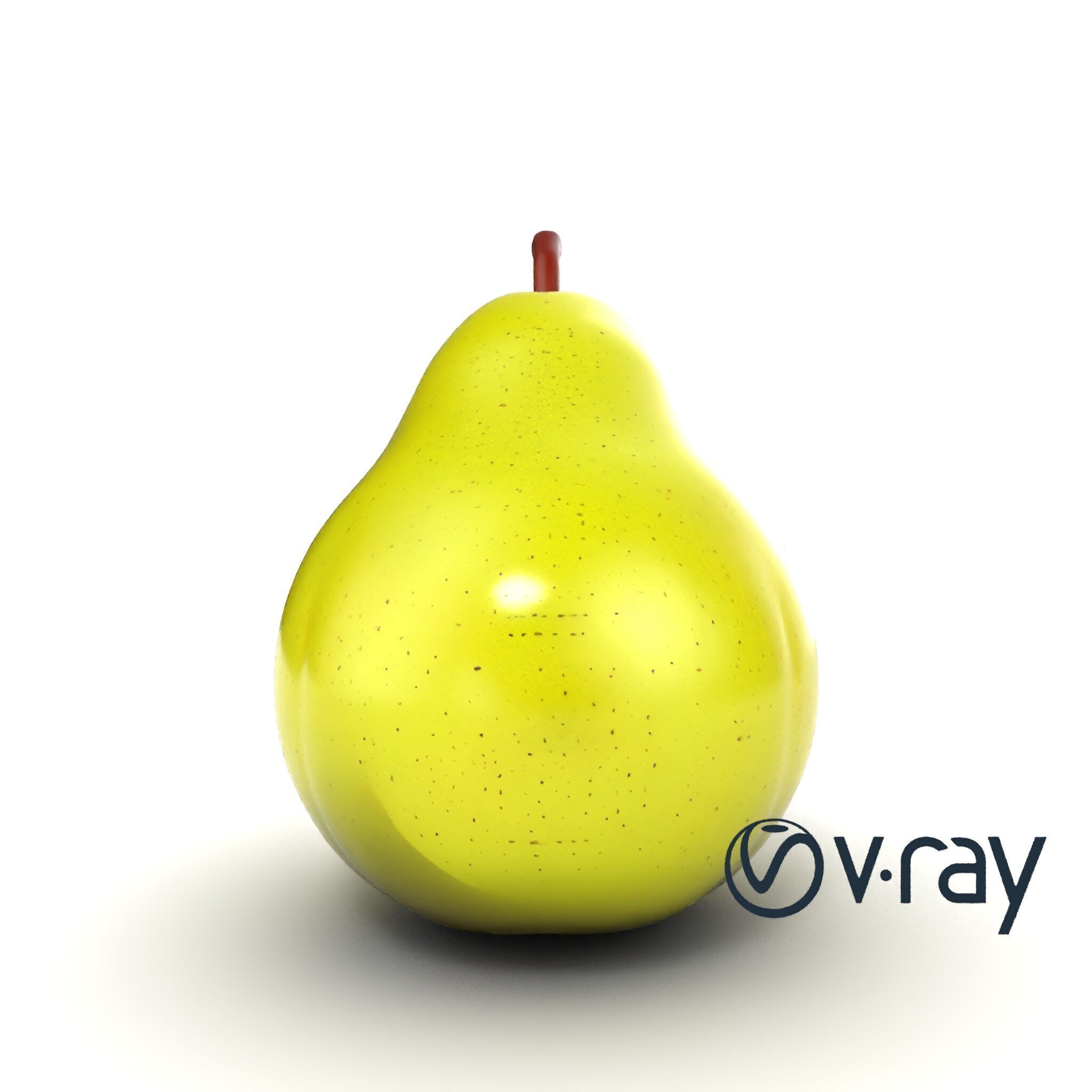Green Pear Smooth Surface model pack Low-poly 3D model_25