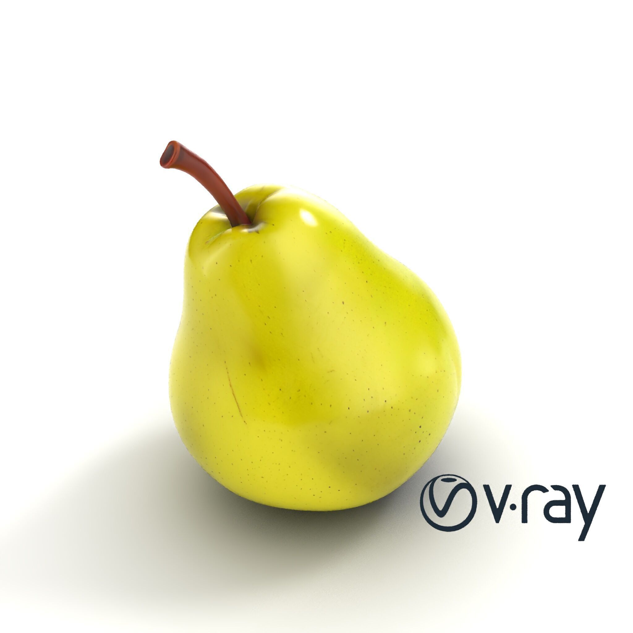Green Pear Smooth Surface model pack Low-poly 3D model_23