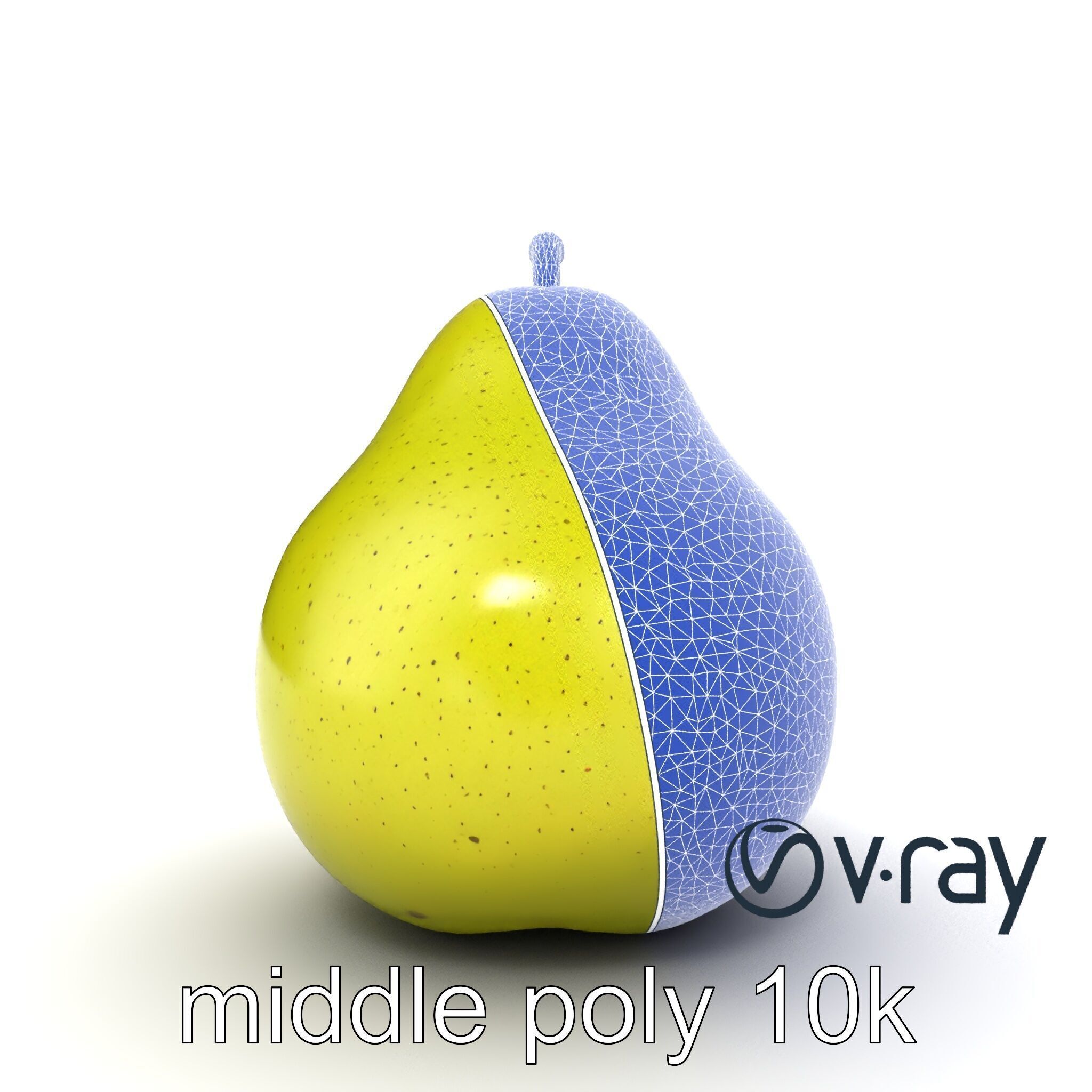 Green Pear Smooth Surface model pack Low-poly 3D model_22