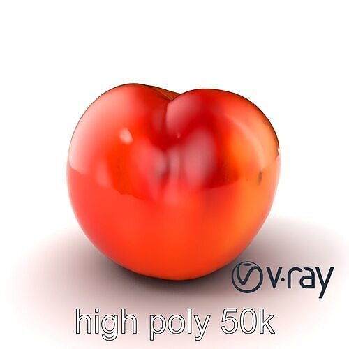 Realistic Juicy Peach 3D model pack Low-poly 3D model 7