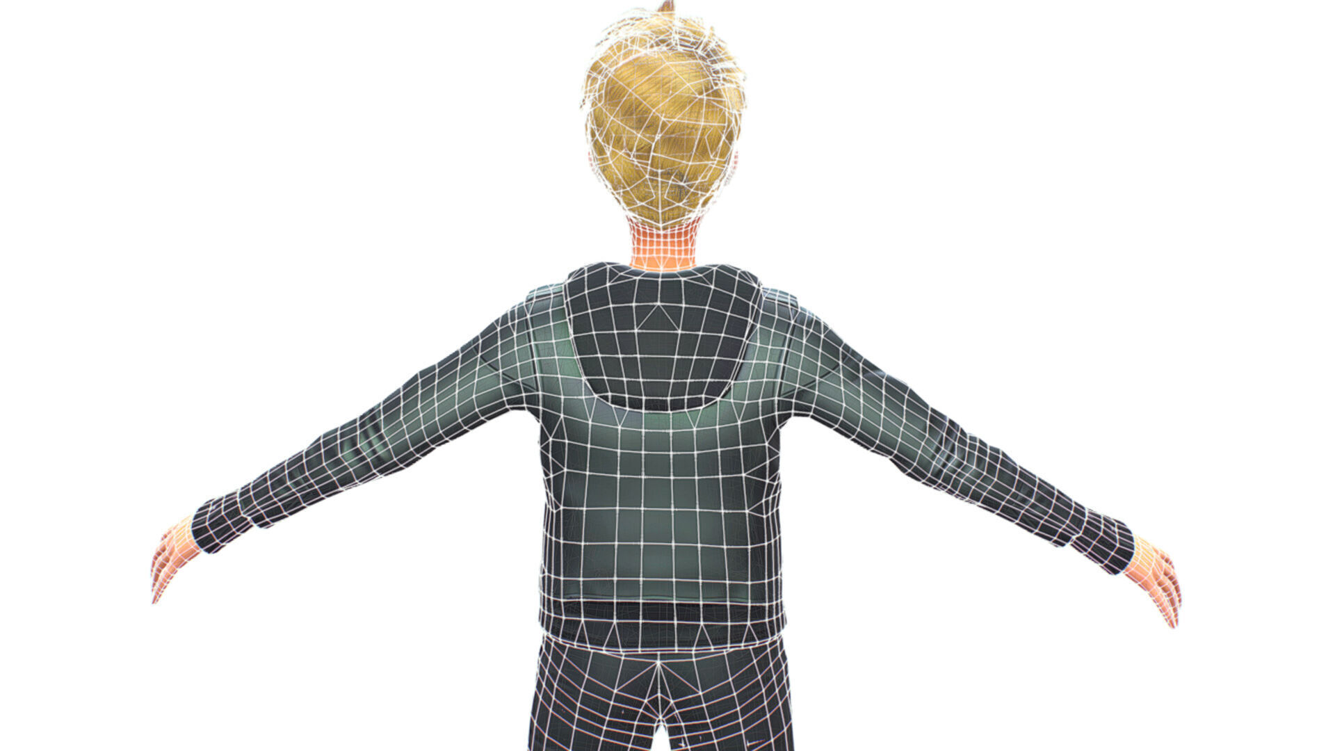 Man Rocker Rockstar Student Casual Male Leather Jacket Low-poly 3D model_22