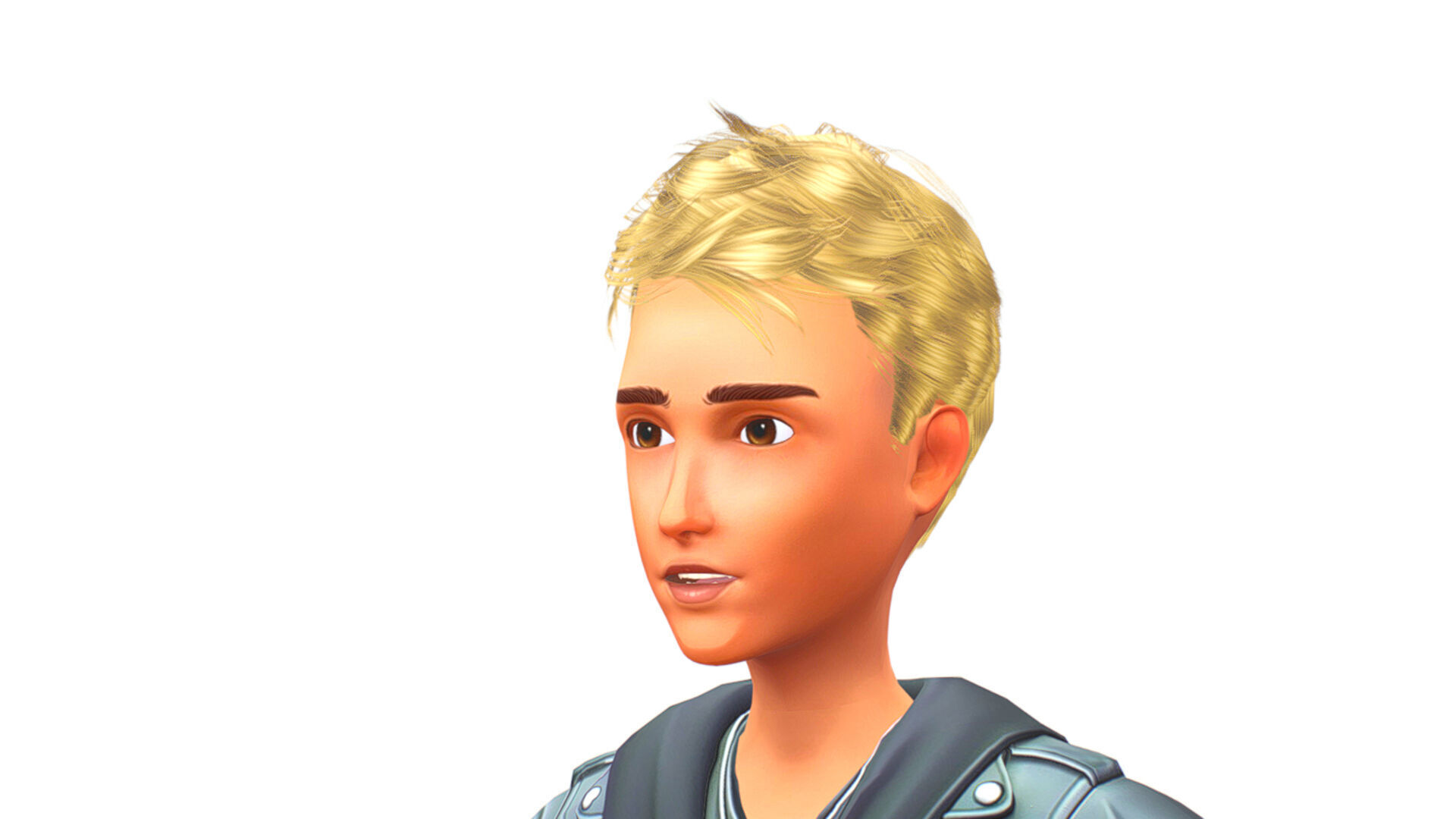 Man Rocker Rockstar Student Casual Male Leather Jacket Low-poly 3D model_15