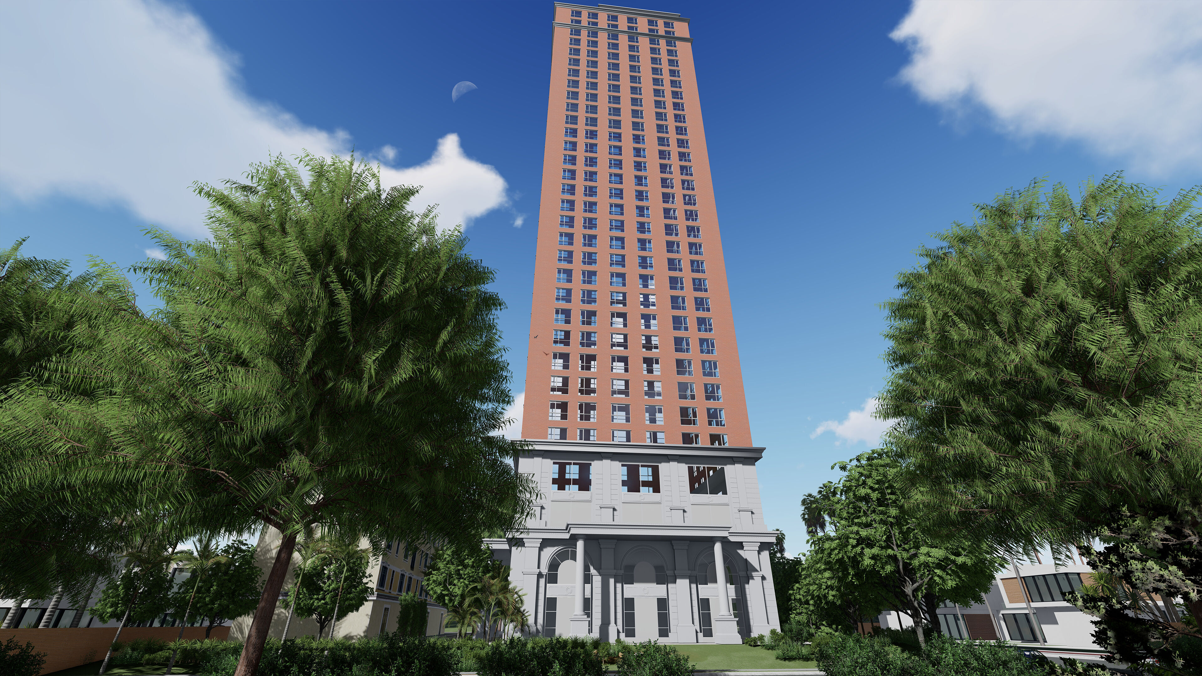 Apartment Building 3d Model Low-poly 3D model_1