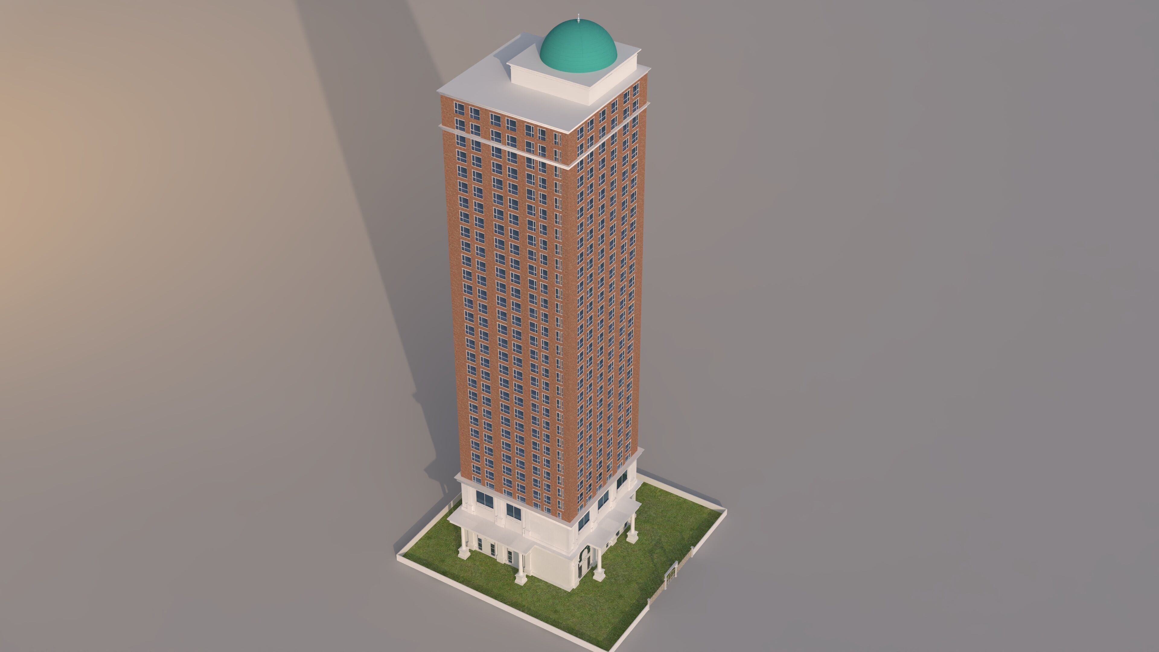 Apartment Building 3d Model Low-poly 3D model_6
