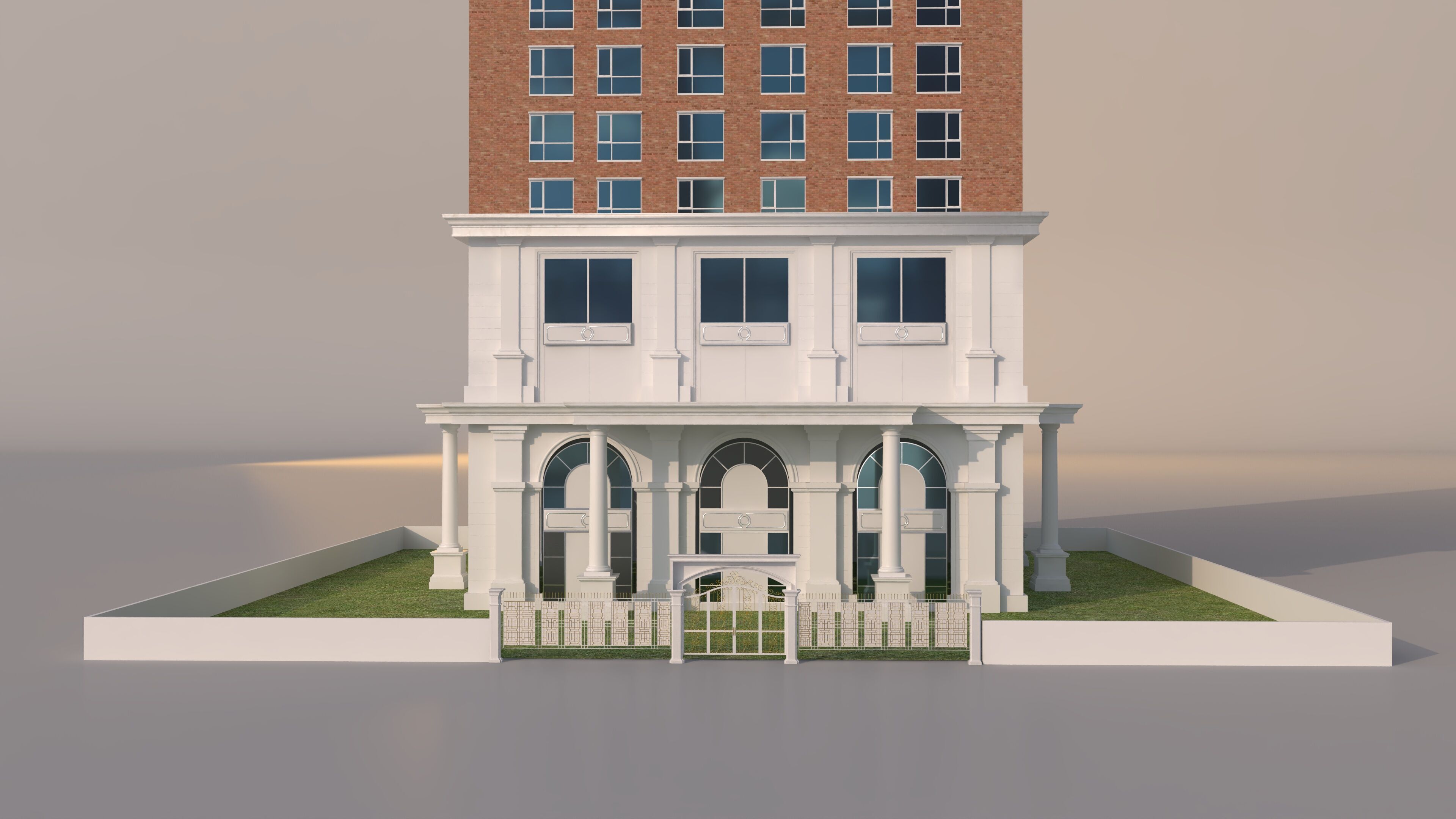 Apartment Building 3d Model Low-poly 3D model_4