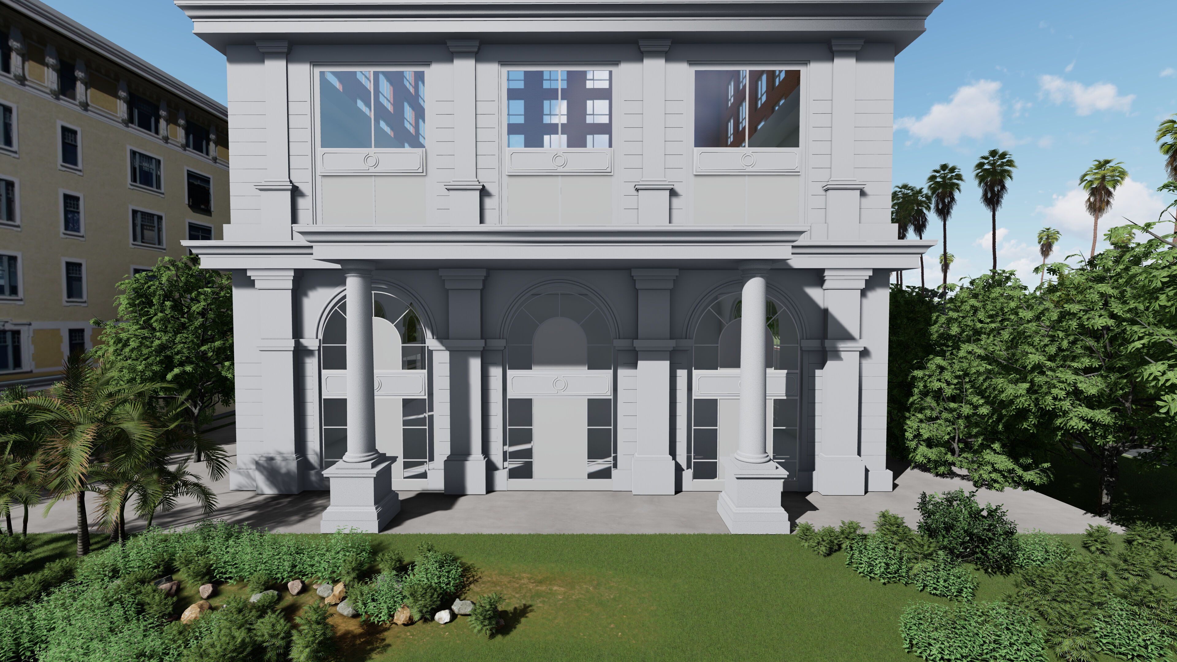 Apartment Building 3d Model Low-poly 3D model_3