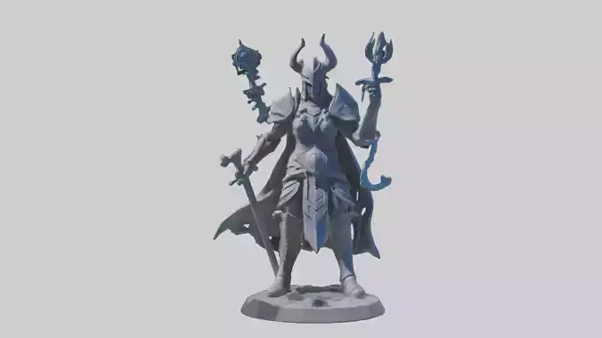Interdimensional Warrior statue model