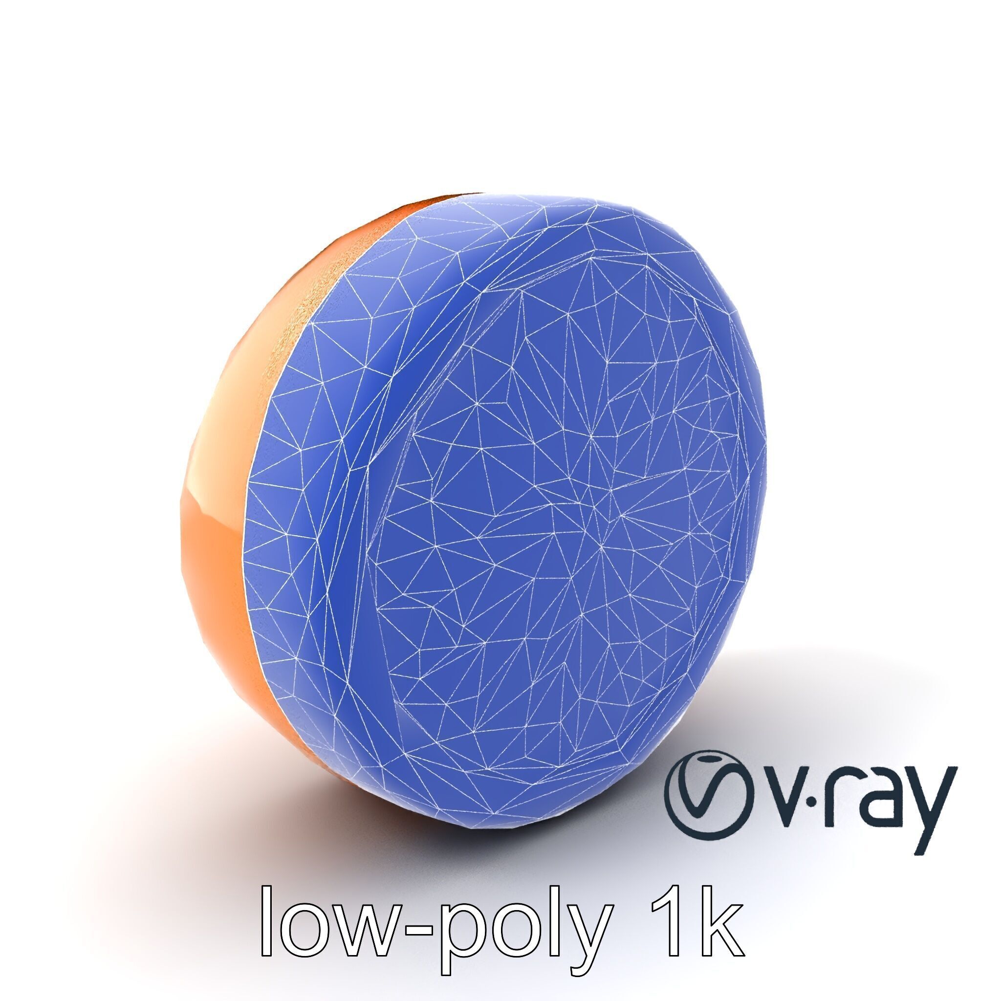 Orange Textured Slice Realistic Model Pack Low-poly 3D model_5