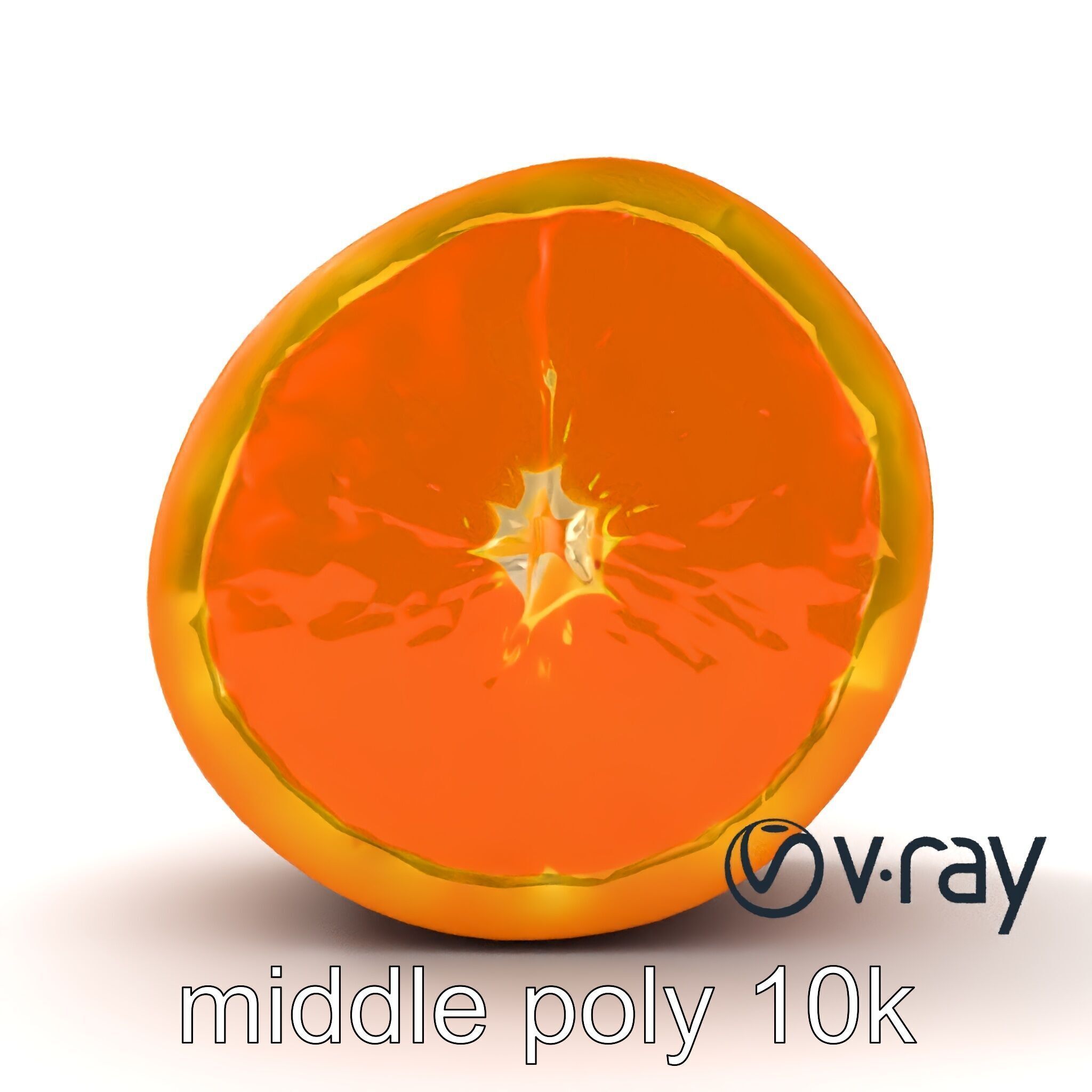 Orange Textured Slice Realistic Model Pack Low-poly 3D model_14