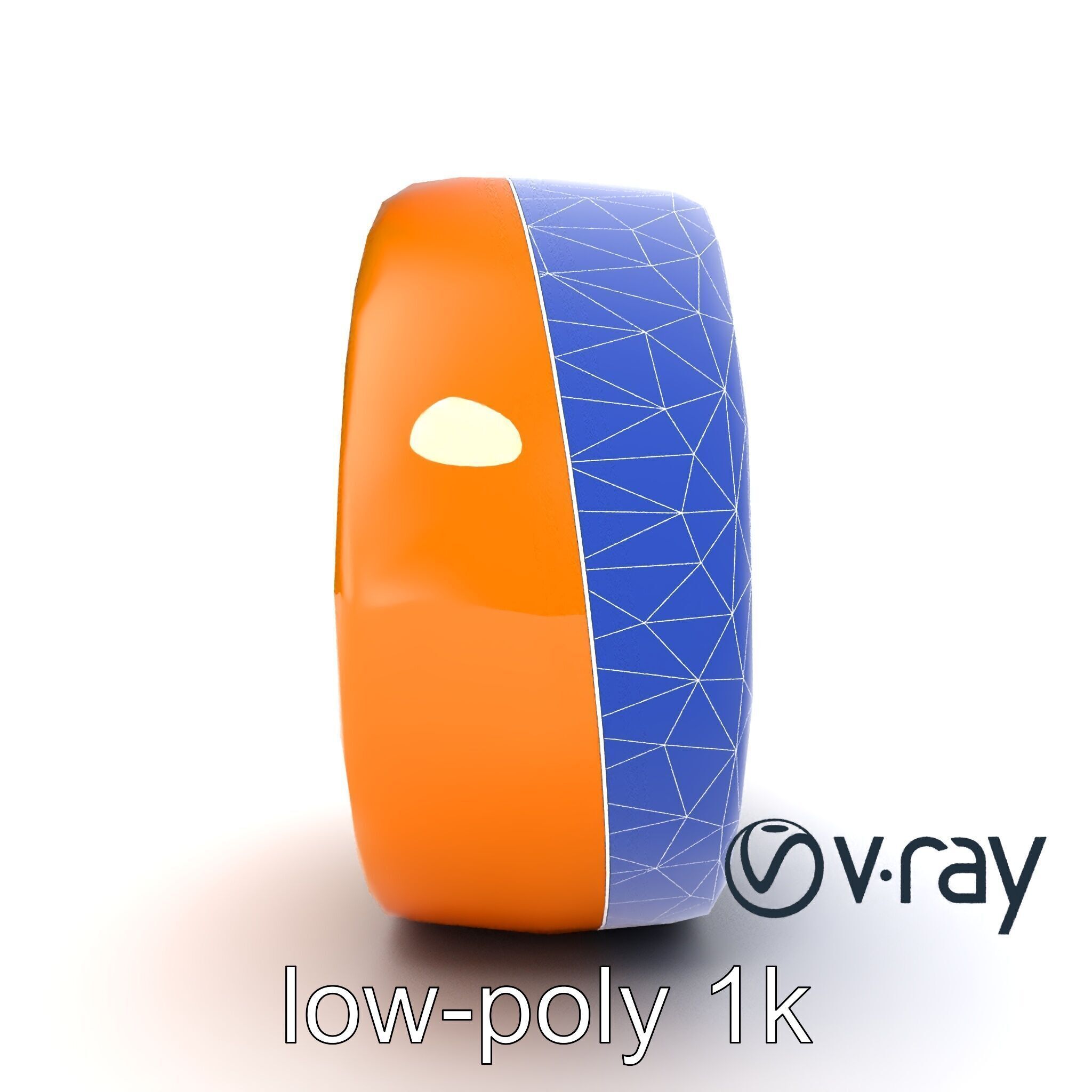 Orange Textured Slice Realistic Model Pack Low-poly 3D model_29