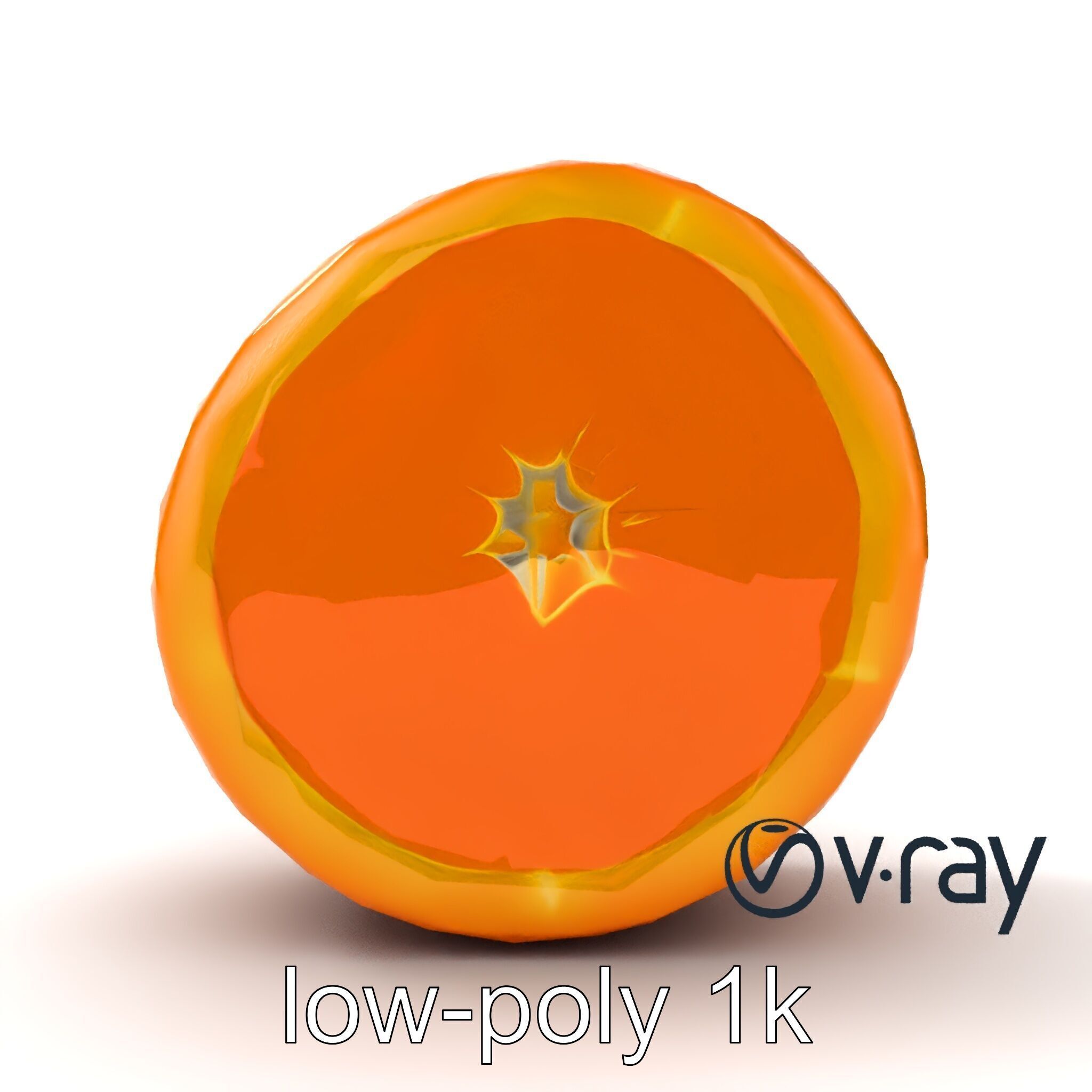 Orange Textured Slice Realistic Model Pack Low-poly 3D model_22