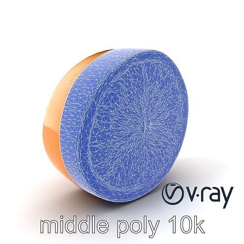 Orange Textured Slice Realistic Model Pack Low-poly 3D model 5