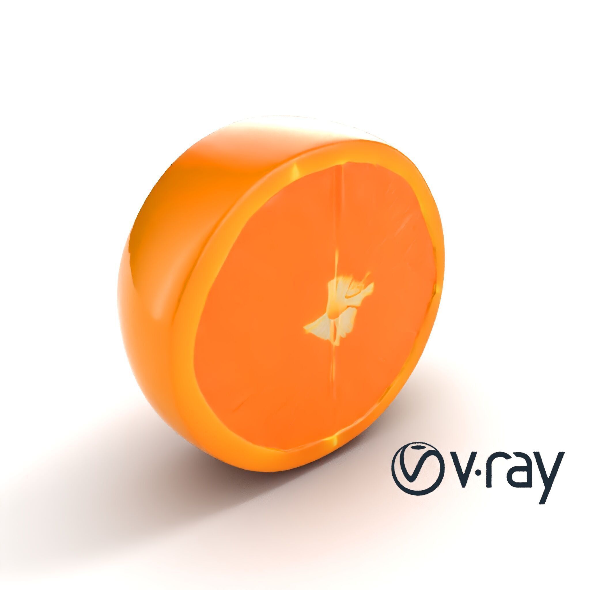 Orange Textured Slice Realistic Model Pack Low-poly 3D model_9