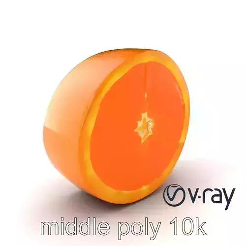Orange Textured Slice Realistic Model Pack