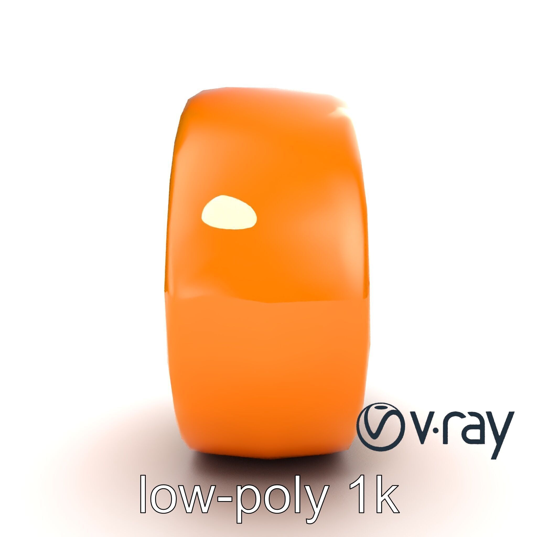 Orange Textured Slice Realistic Model Pack Low-poly 3D model_26