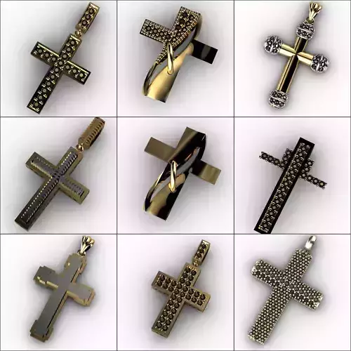 60 Plus Cross Pendants 3dm