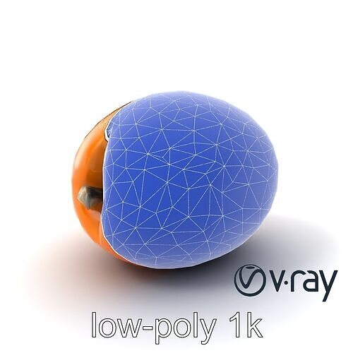 Warm Orange-Yellow Apricot Model Pack Low-poly 3D model 6