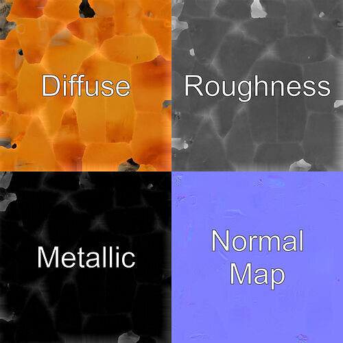 Warm Orange-Yellow Apricot Model Pack Low-poly 3D model 2