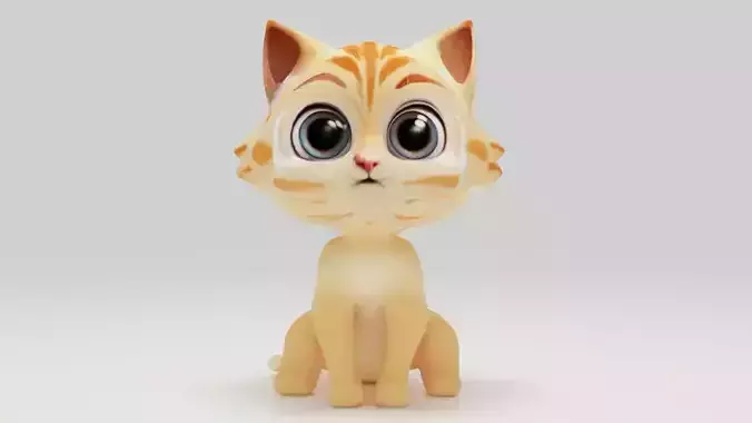 Animal Cat pets  03  lowpolys 