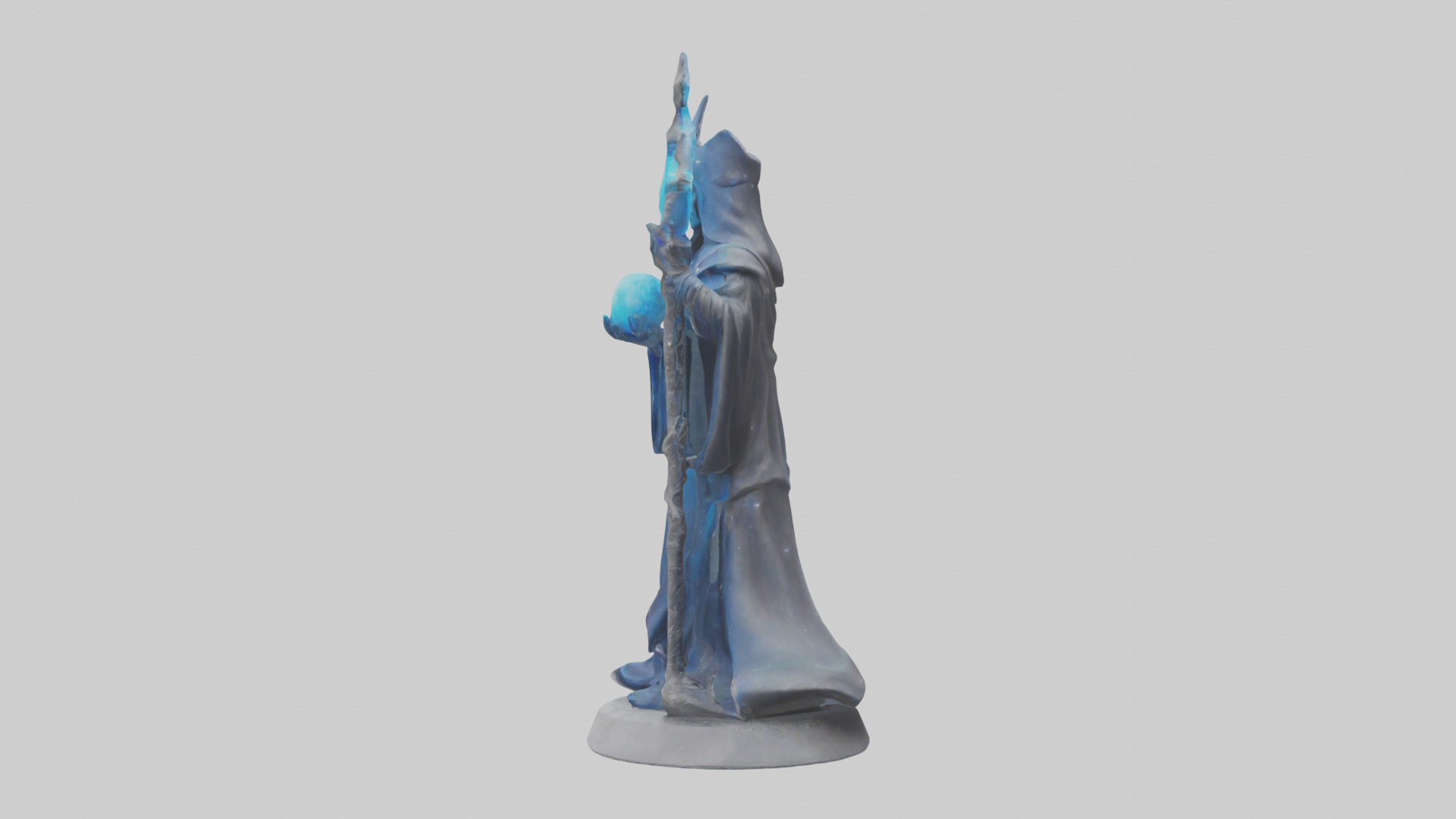 Intergalactic Sorcerer statue model Low-poly 3D model_12