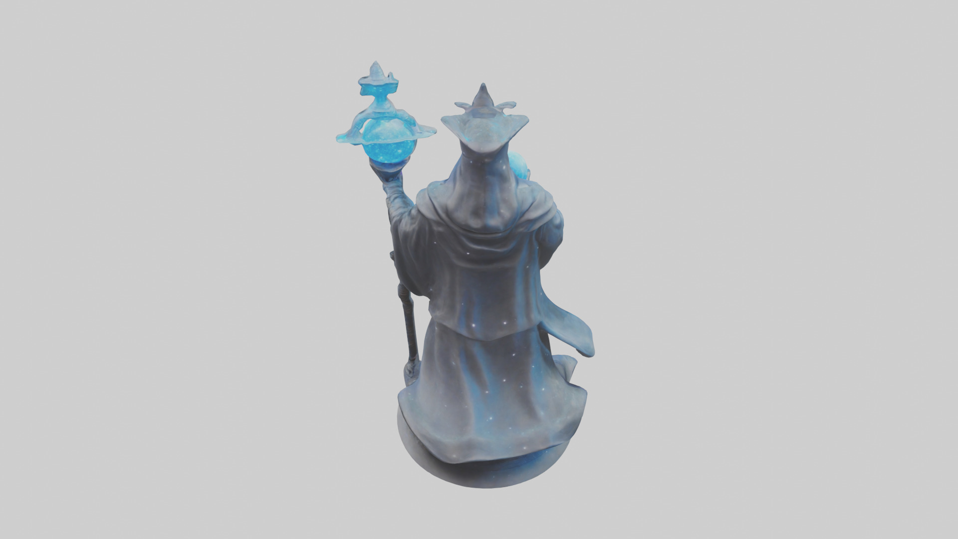 Intergalactic Sorcerer statue model Low-poly 3D model_15