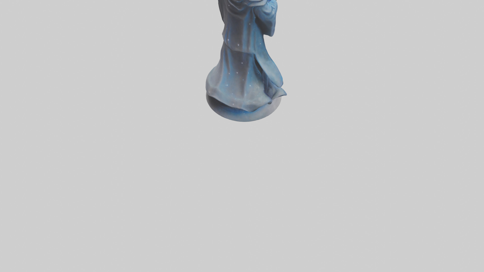 Intergalactic Sorcerer statue model Low-poly 3D model_6