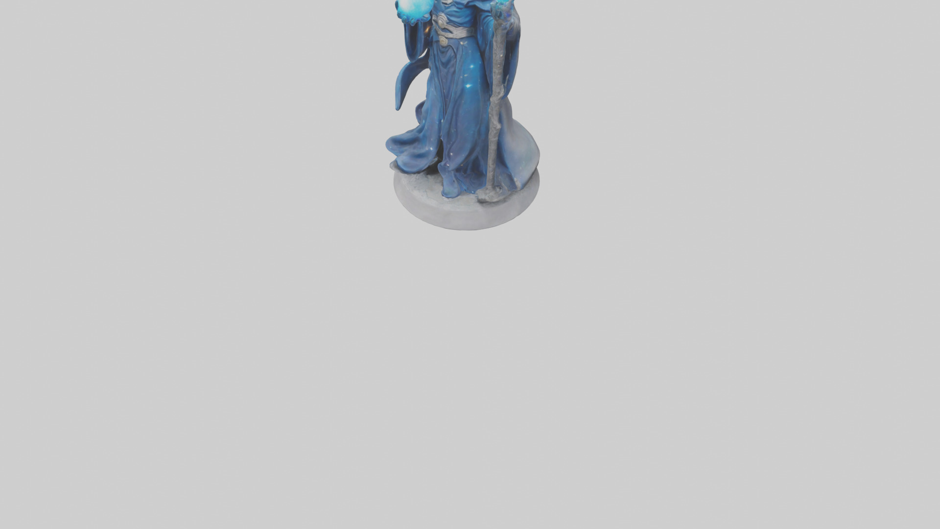 Intergalactic Sorcerer statue model Low-poly 3D model_7