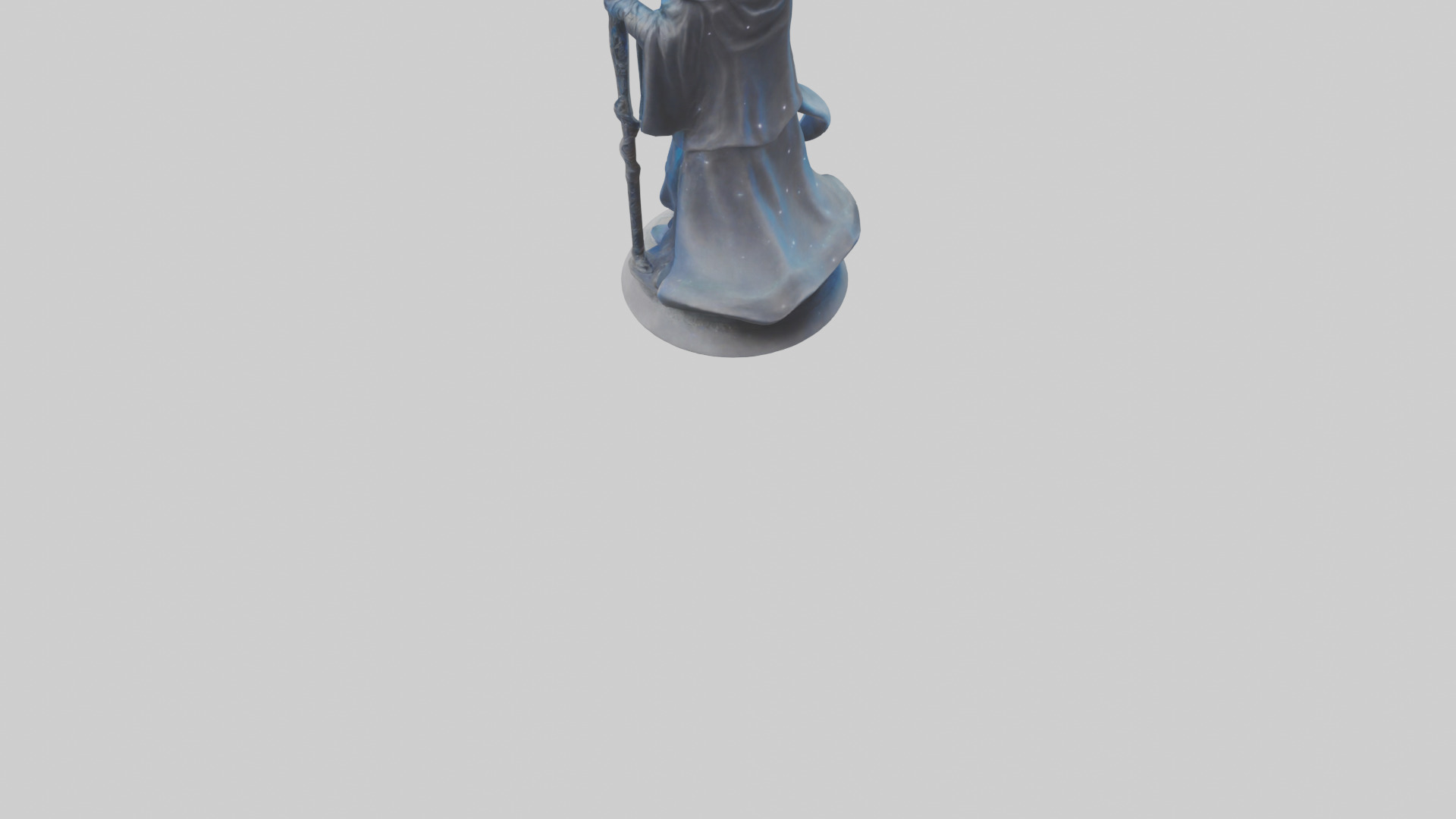 Intergalactic Sorcerer statue model Low-poly 3D model_5