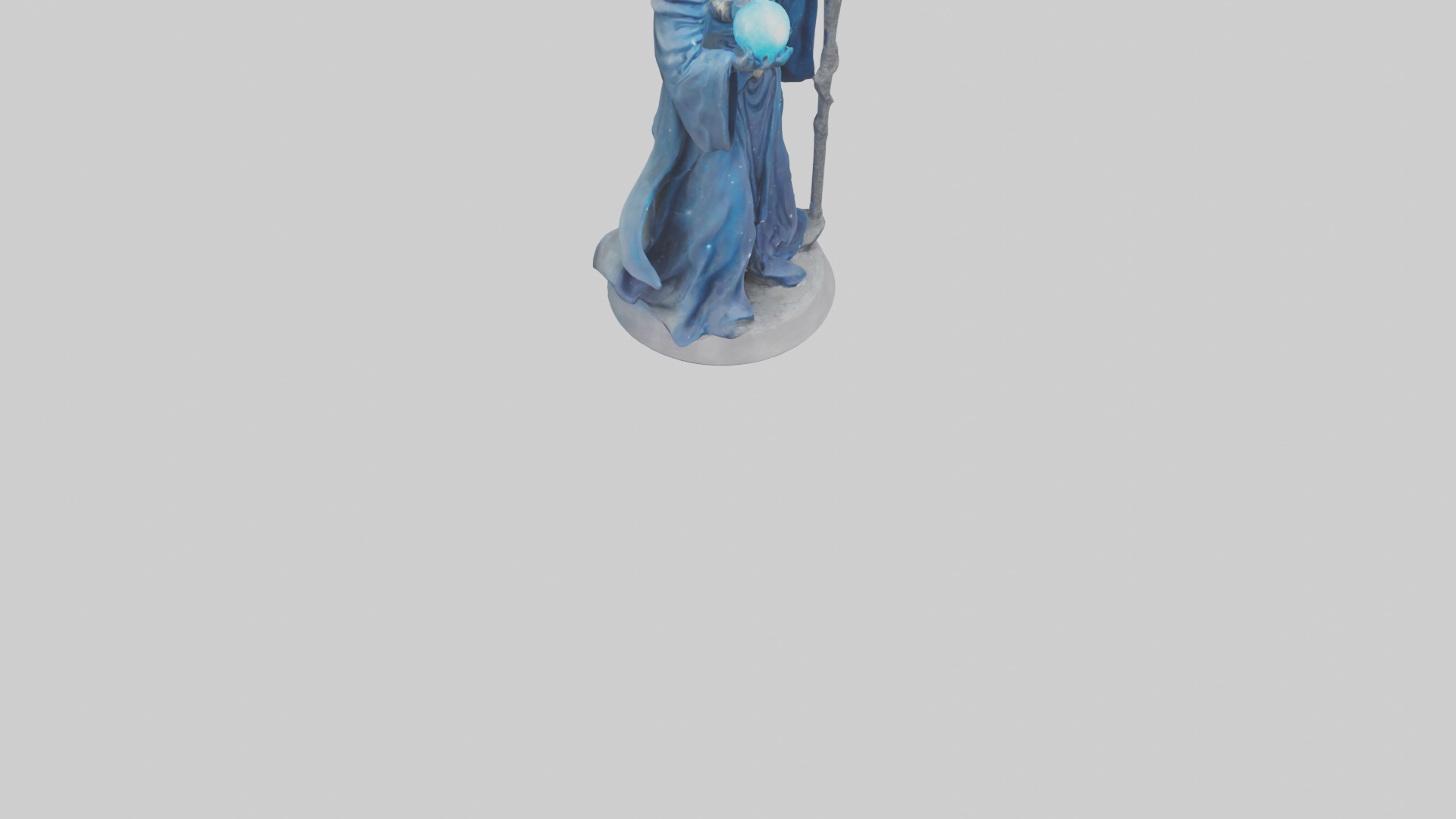 Intergalactic Sorcerer statue model Low-poly 3D model_8